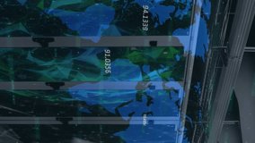 Animation of purple and data processing over caucasian businesswoman in office. Global business connections digital interface and technology concept digitally generated video. - Powered by Shutterstock - Get 15% off with code: PIKWIZARD15