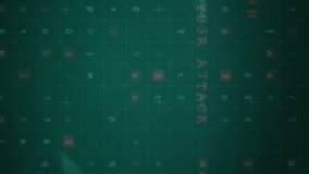 Animation of cyber attack warning text, padlock and data processing over circuit board. Global online security, computing, networking and data processing concept digitally generated video. - Powered by Shutterstock - Get 15% off with code: PIKWIZARD15