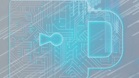 Animation of digital padlock, analysis complete and lights on grey background. Data safety, digital security, global network and technology concept digitally generated video. - Powered by Shutterstock - Get 15% off with code: PIKWIZARD15