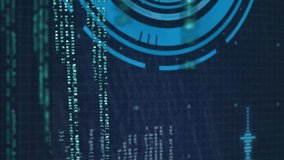 Animation of processing circle, data processing, graphs and financial data on digital screen. Global business, network, finance, economy and technology concept digitally generated video. - Powered by Shutterstock - Get 15% off with code: PIKWIZARD15