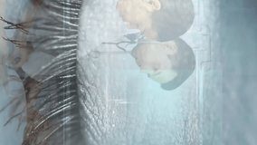 Animation of eye and data processing with globe over diverse doctors. Global medicine, healthcare and digital interface concept digitally generated video. - Powered by Shutterstock - Get 15% off with code: PIKWIZARD15