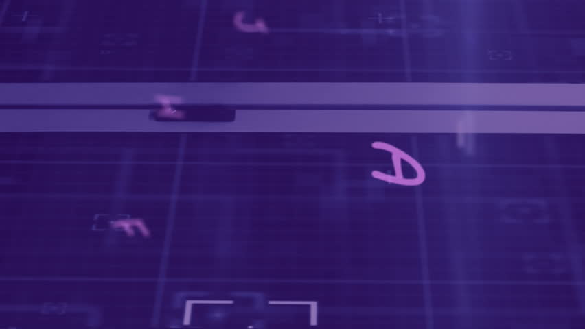 Animation of qr code and letters over computer servers in background. Global online identity, security, computing and data processing concept digitally generated video. - Powered by Shutterstock - Get 15% off with code: PIKWIZARD15