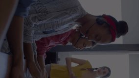 Animation of financial data processing over diverse business people. Global finances, business and digital interface concept digitally generated video. - Powered by Shutterstock - Get 15% off with code: PIKWIZARD15