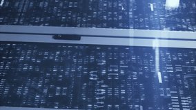 Animation of data processing and mathematical equations against binary coding over server room. Computer interface and business data storage technology concept - Powered by Shutterstock - Get 15% off with code: PIKWIZARD15