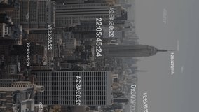 Animation of spinning globe, statistical, stock market data processing over aerial view of cityscape. Global economy and business data technology concept - Powered by Shutterstock - Get 15% off with code: PIKWIZARD15