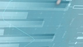 Animation of graphs and user photos on blue background. Global network, data processing, finance, communication and technology concept digitally generated video. - Powered by Shutterstock - Get 15% off with code: PIKWIZARD15