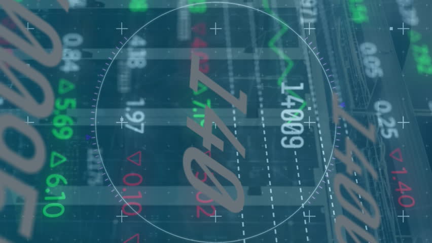 Animation of numbers and financial data processing over computer servers. Global business, data processing, digital interface and connections concept digitally generated video. - Powered by Shutterstock - Get 15% off with code: PIKWIZARD15