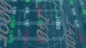 Animation of numbers and financial data processing over computer servers. Global business, data processing, digital interface and connections concept digitally generated video. - Powered by Shutterstock - Get 15% off with code: PIKWIZARD15