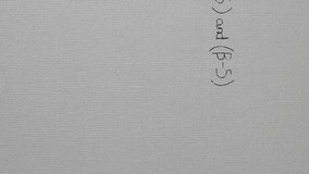 Animation of mathematical equations on white background. Global education, technology and digital interface concept digitally generated video. - Powered by Shutterstock - Get 15% off with code: PIKWIZARD15