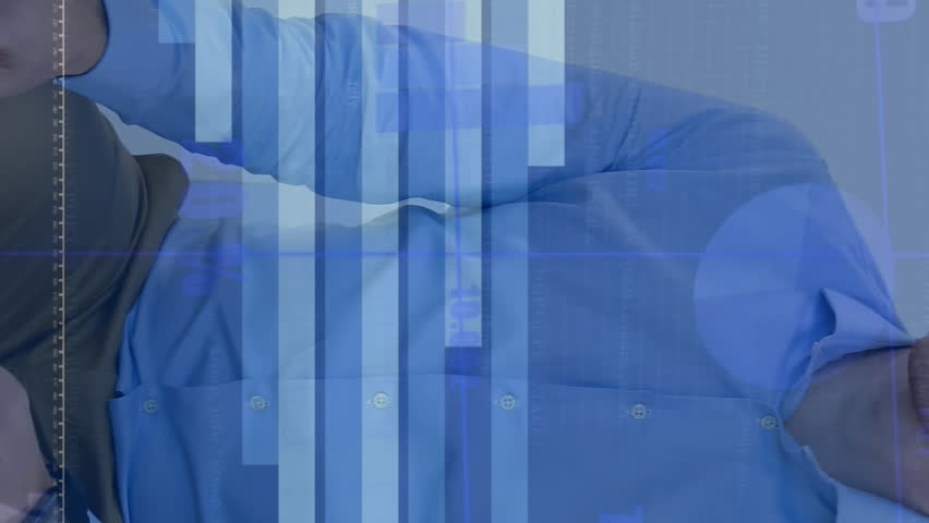 Animation of financial data processing over caucasian man using vr headset. Global technology, finances and digital interface concept digitally generated video. - Powered by Shutterstock - Get 15% off with code: PIKWIZARD15