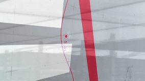 Animation of red arrow with statistics processing over cityscape. global business, finances, data processing and digital interface concept digitally generated video. - Powered by Shutterstock - Get 15% off with code: PIKWIZARD15