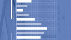 Animation of data processing over office desk with documents. Global business, finances, technology and digital interface concept digitally generated video. - Powered by Shutterstock - Get 15% off with code: PIKWIZARD15