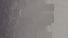 Animation of interface with data processing and spinning globe against aerial view of cityscape. Computer interface and business technology concept - Powered by Shutterstock - Get 15% off with code: PIKWIZARD15