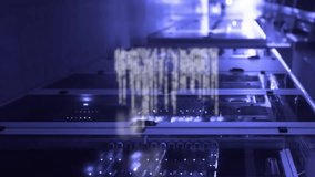 Animation of icons and data processing over computer servers. Global finance, business, connections, cloud computing and data processing concept digitally generated video. - Powered by Shutterstock - Get 15% off with code: PIKWIZARD15