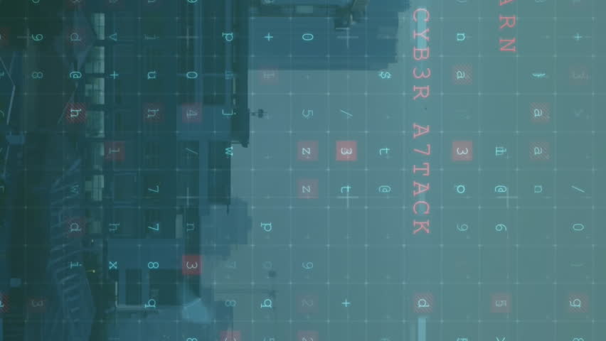 Animation of cyber warning text and data processing over cityscape. Global cyber security, business, connections, computing and data processing concept digitally generated video. - Powered by Shutterstock - Get 15% off with code: PIKWIZARD15