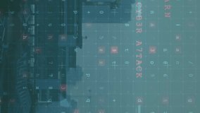 Animation of cyber warning text and data processing over cityscape. Global cyber security, business, connections, computing and data processing concept digitally generated video. - Powered by Shutterstock - Get 15% off with code: PIKWIZARD15