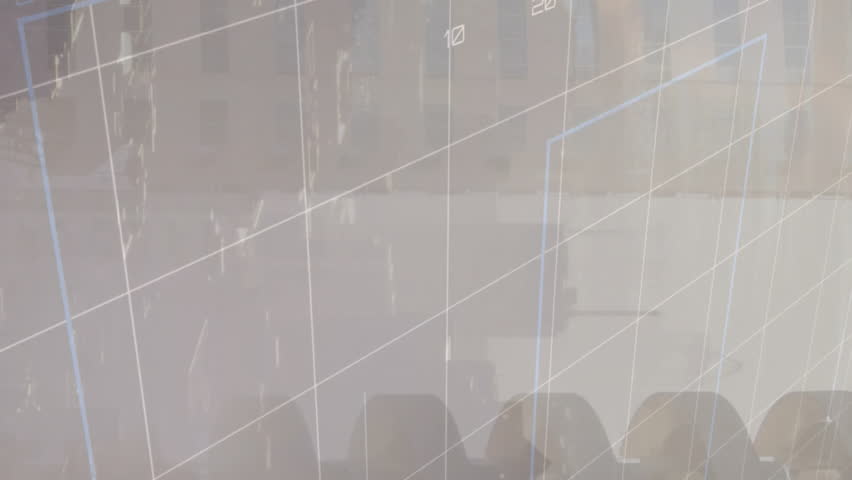 Animation of charts processing data over cityscape. Data, digital interface, network, connection, business, processing and communication, digitally generated video. - Powered by Shutterstock - Get 15% off with code: PIKWIZARD15