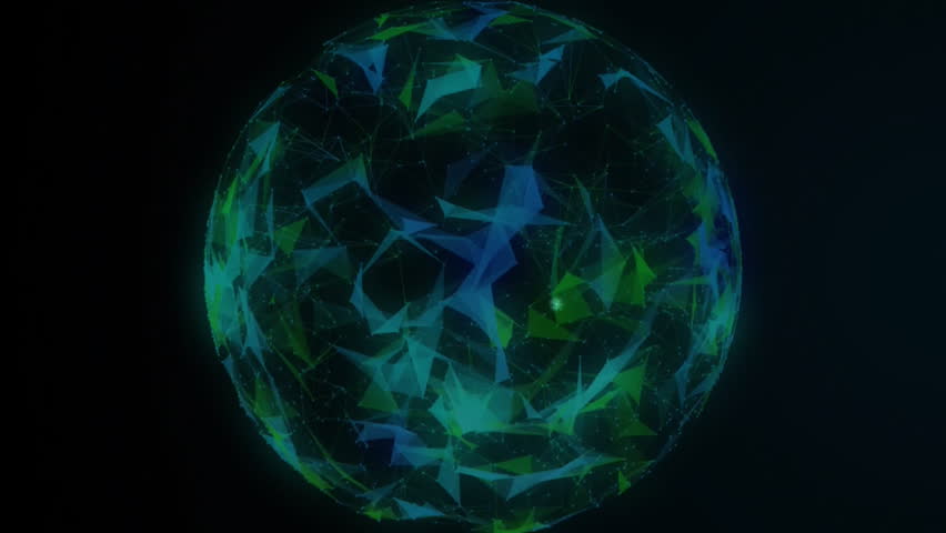 Animation of shapes and light spots over globe with network of connections on black background. Global connections, computing and digital interface concept digitally generated video. - Powered by Shutterstock - Get 15% off with code: PIKWIZARD15