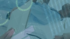 Animation of data processing over diverse doctors. global medicine, healthcare and data processing concept digitally generated video. - Powered by Shutterstock - Get 15% off with code: PIKWIZARD15