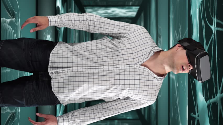 Animation of businessman wearing vr headset over screens with medical data processing. global technology, connections and data processing concept digitally generated video. - done - Powered by Shutterstock - Get 15% off with code: PIKWIZARD15