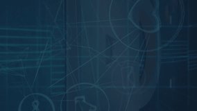 Animation of microprocessor connections and scope scanning with data processing against human head. Computer interface and medical research technology concept - Powered by Shutterstock - Get 15% off with code: PIKWIZARD15