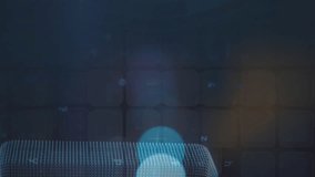 Animation of blurred traffic lights over digital padlock and dark space. Data processing, digital screen, network safety and technology concept digitally generated video. - Powered by Shutterstock - Get 15% off with code: PIKWIZARD15