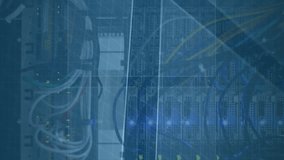 Animation of infographic data processing on digital interface against computer server. Digital composite, artificial intelligence, communication, cloud computing, technology. - Powered by Shutterstock - Get 15% off with code: PIKWIZARD15