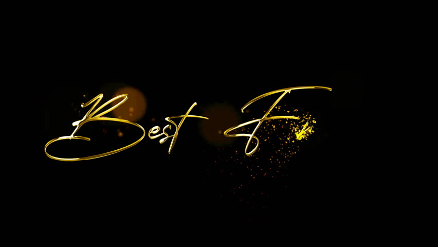   golden Best friend forever  text animation  , template for poster, cover, banner, social media