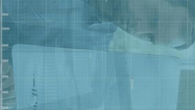 Animation of yellow line and data processing over rugby players. Global business technology and data processing concept digitally generated video. - Powered by Shutterstock - Get 15% off with code: PIKWIZARD15