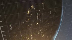 Animation of statistics with green line and data processing over earth globe on blue background. Global business, environment and data processing concept digitally generated video. - Powered by Shutterstock - Get 15% off with code: PIKWIZARD15