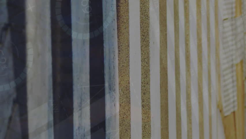 Animation of financial data processing over people walking on street and electricity pylon. Global finances, computing and digital interface concept digitally generated video. - Powered by Shutterstock - Get 15% off with code: PIKWIZARD15