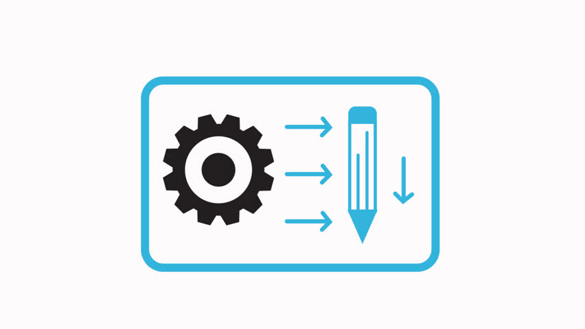 gear setting icon animation simple flat