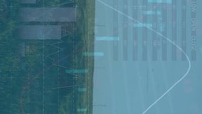 Animation of financial data processing over wind turbines. Global environment, finance, business, connections, computing and data processing concept digitally generated video. - Powered by Shutterstock - Get 15% off with code: PIKWIZARD15