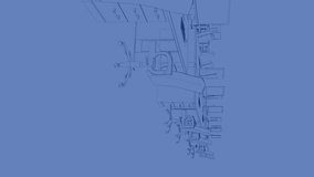 Animation of social media icons with numbers over desks with computers on blue background. Global busienss, social media, office and digital interface concept digitally generated video. - Powered by Shutterstock - Get 15% off with code: PIKWIZARD15