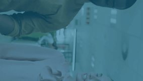 Animation of financial data processing over diverse colleagues discussing work in office. Global business, finances and digital interface concept digitally generated video. - Powered by Shutterstock - Get 15% off with code: PIKWIZARD15