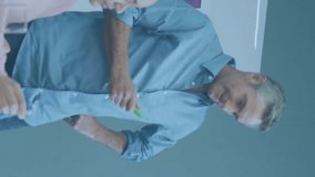 Animation of data processing over diverse colleagues discussing work in office. Global business and digital interface concept digitally generated video. - Powered by Shutterstock - Get 15% off with code: PIKWIZARD15