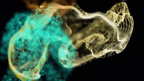 Animation of challenge accepted text over data processing and light spots on black background. Global technology, computing and digital interface concept digitally generated video. - Powered by Shutterstock - Get 15% off with code: PIKWIZARD15