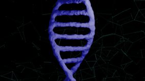 DNA strand and digital interface, scientific data processing animation. Science, technology, genetics, biotechnology, research, laboratory - Powered by Shutterstock - Get 15% off with code: PIKWIZARD15