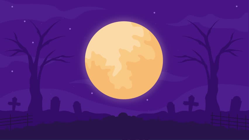 animated background zombie hand in halloween night