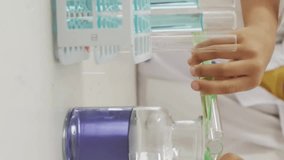 Pouring liquid into beaker, scientist with data processing animation over laboratory scene. science, research, experiment, chemistry, data analysis, technology - Powered by Shutterstock - Get 15% off with code: PIKWIZARD15