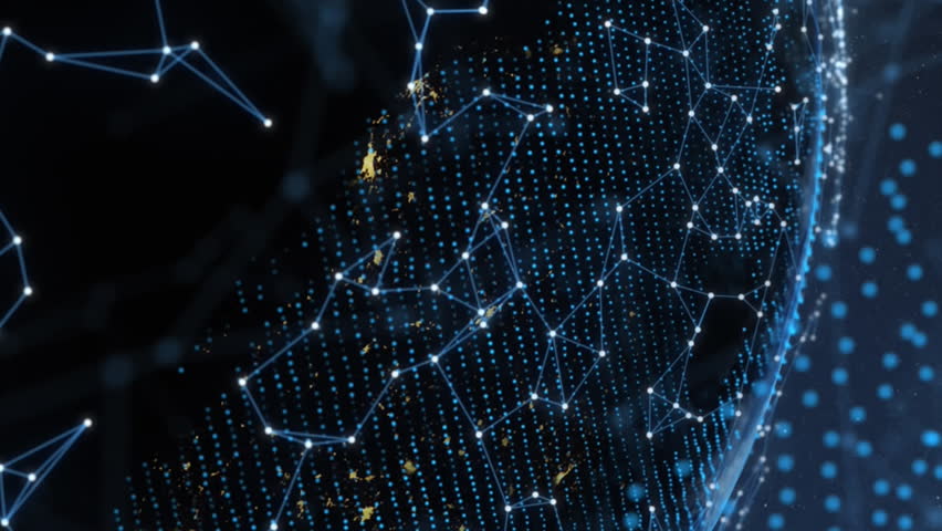 Animation of spinning globe and network of connections on black background. global business, data processing, connections and digital interface concept digitally generated video. - Powered by Shutterstock - Get 15% off with code: PIKWIZARD15