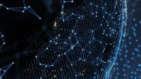 Animation of spinning globe and network of connections on black background. global business, data processing, connections and digital interface concept digitally generated video. - Powered by Shutterstock - Get 15% off with code: PIKWIZARD15
