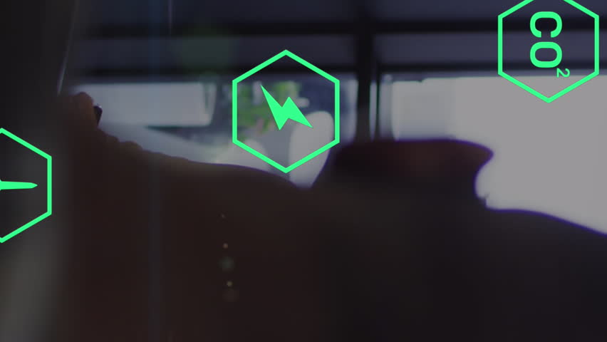 Animation of ecology icons over asian businesswoman with face mask holding document. global networks, business, data processing and digital interface during covid19 concept digitally generated video. - Powered by Shutterstock - Get 15% off with code: PIKWIZARD15