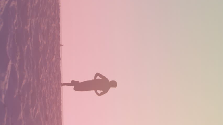 Animation of over african american man running at beach. health and fitness concept digitally generated video. - Powered by Shutterstock - Get 15% off with code: PIKWIZARD15