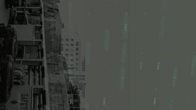 Animation of crane at construction site, world map, financial data processing and statistics. global development, business, digital interface and data processing concept digitally generated video. - Powered by Shutterstock - Get 15% off with code: PIKWIZARD15