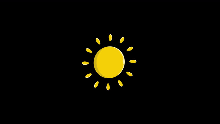 Sun Icon Animation Video - Transparent