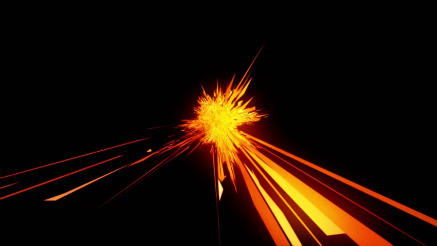 Nuclear reactions background. 3d animation