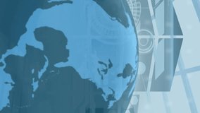 Animation of globe on computer icons and data processing over globe. Global computing, data processing, digital interface and connections concept digitally generated video. - Powered by Shutterstock - Get 15% off with code: PIKWIZARD15