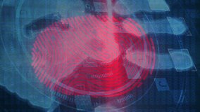 Human hand scanning over fingerprint biometric scanner against data processing on blue background. cyber security and technology concept - Powered by Shutterstock - Get 15% off with code: PIKWIZARD15