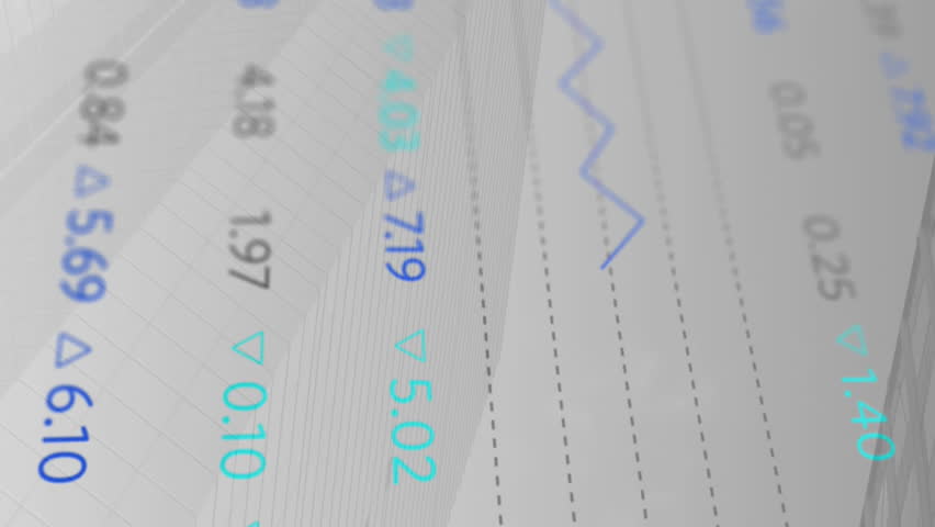 Digital animation of stock market data processing against data processing on white background. global finance and economy concept - Powered by Shutterstock - Get 15% off with code: PIKWIZARD15